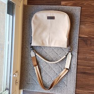 Wrangler, hobo handbag, leather, tan.